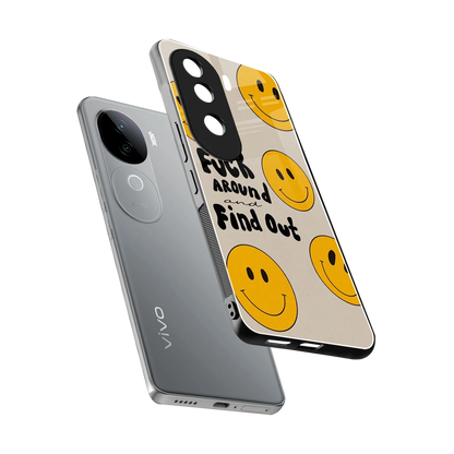 Find Out sleek vivo v40e cover with tempered glass back and TPU edges