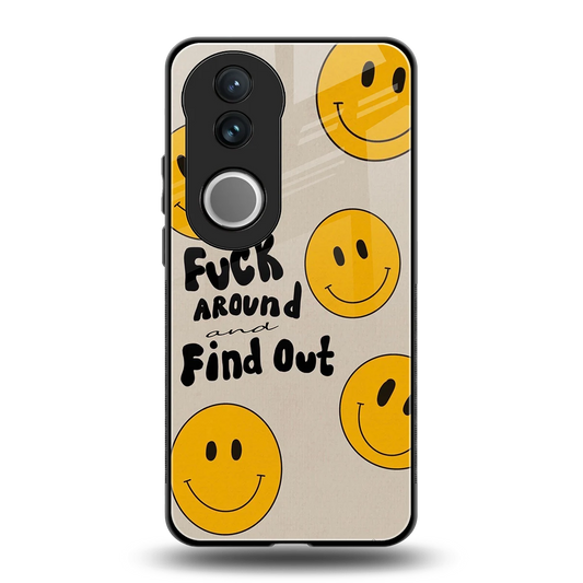 Find Out back phone cover | glass case for vivo v50