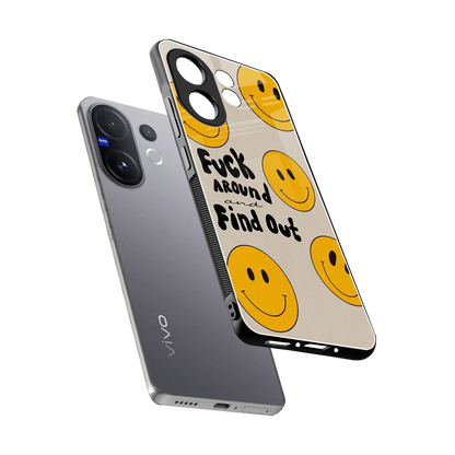 Find Out sleek vivo v60 cover with tempered glass back and TPU edges