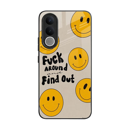 Find Out back phone cover | glass case for vivo v70 fe