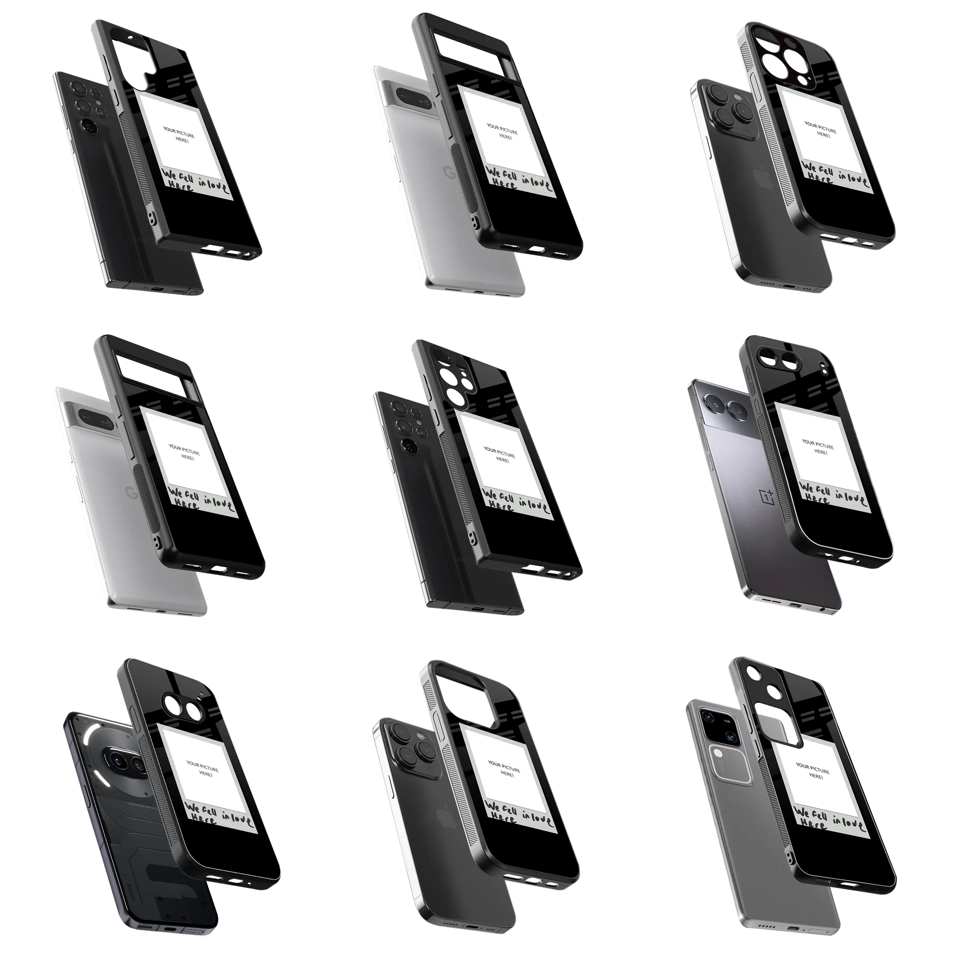 Polaroid Personalised Glass Phone Case