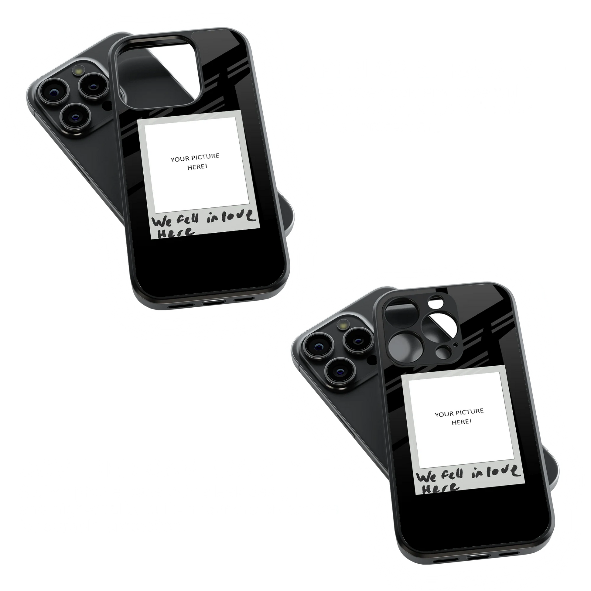 Polaroid Personalised Glass Phone Case