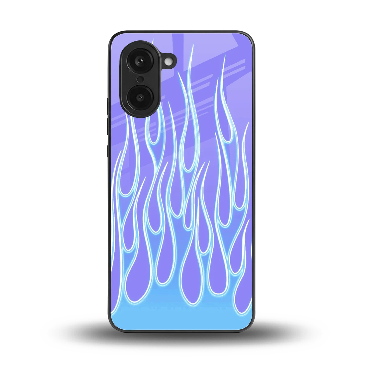 Flames Blue back phone cover | glass case for oneplus nord ce5 5g