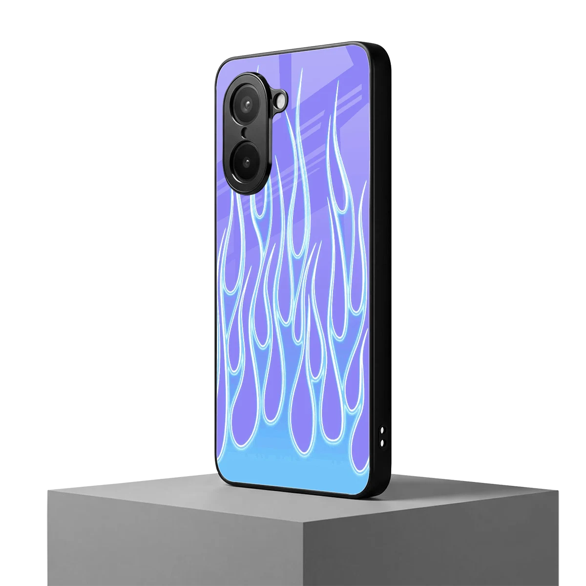 Flames Blue oneplus nord ce5 5g mobile cover | shockproof glass phone case