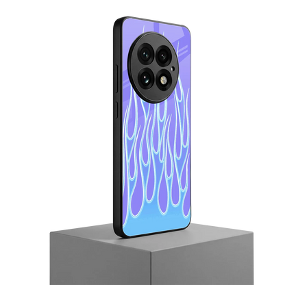 Flames Blue oneplus 13 mobile cover | shockproof glass phone case