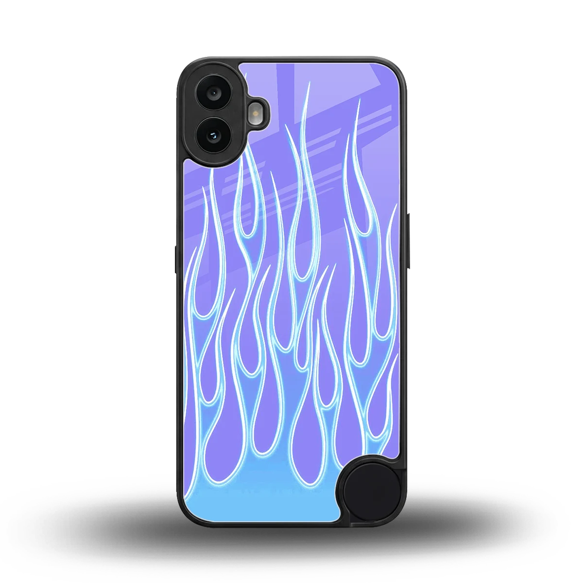 Flames Blue back phone cover | glass case for cmf nothing phone 1