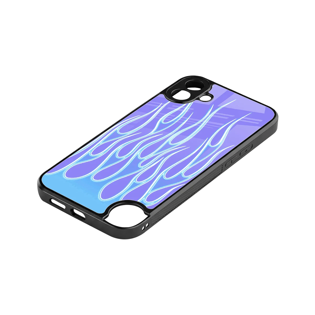 Flames Blue stylish phone case for cmf nothing phone 1 | glossy glass and slim fit