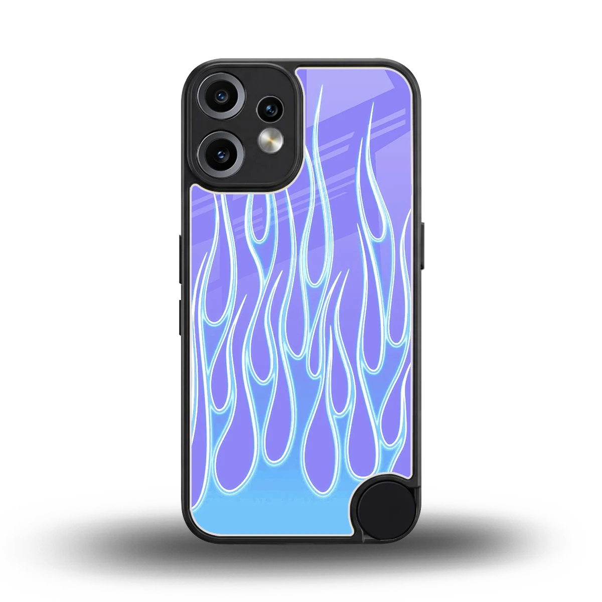 Flames Blue back phone cover | glass case for cmf nothing phone 2 pro