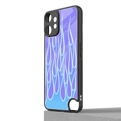 Flames Blue cmf nothing phone 2 pro mobile cover | shockproof glass phone case