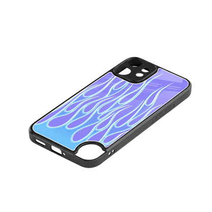 Flames Blue stylish phone case for cmf nothing phone 2 pro | glossy glass and slim fit