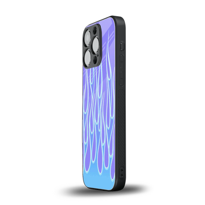 Flames Blue iphone 13 pro mobile cover | shockproof glass phone case