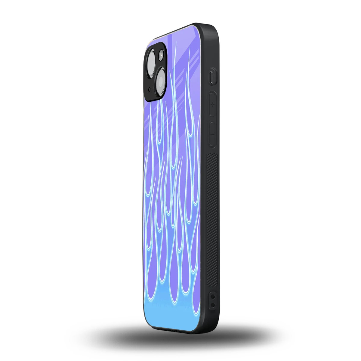 Flames Blue iphone 14 plus mobile cover | shockproof glass phone case