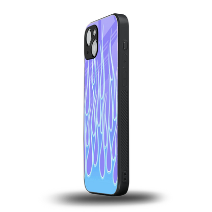 Flames Blue iphone 15 mobile cover | shockproof glass phone case