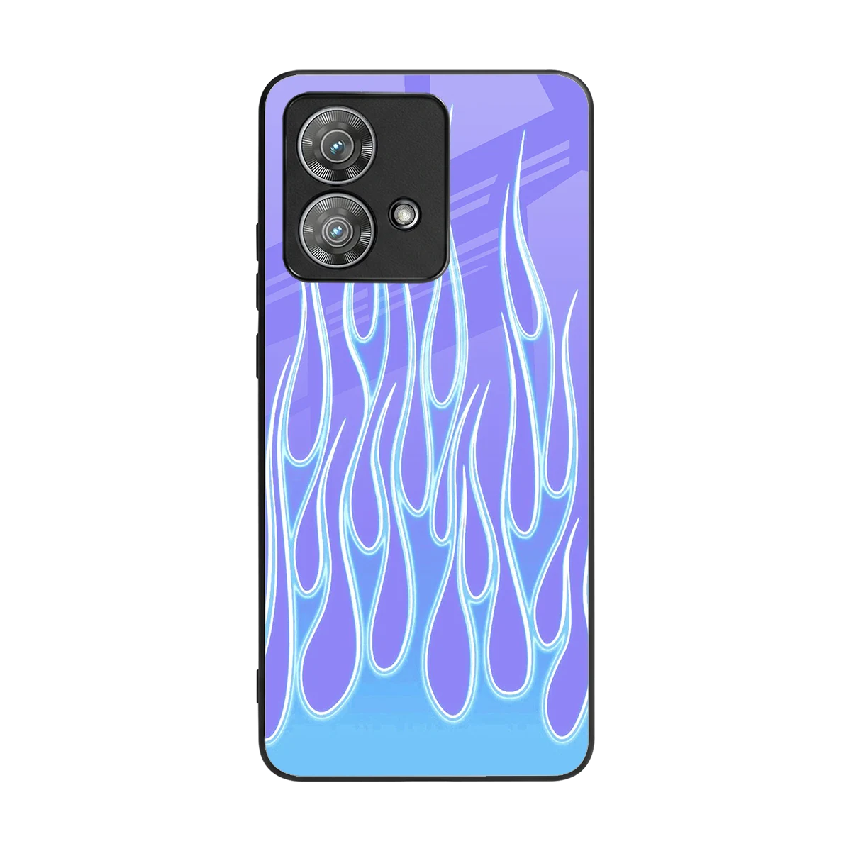 Flames Blue back phone cover | glass case for motorola edge 40 neo 5g