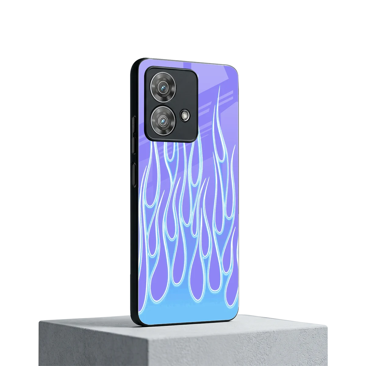 Flames Blue motorola edge 40 neo 5g mobile cover | shockproof glass phone case