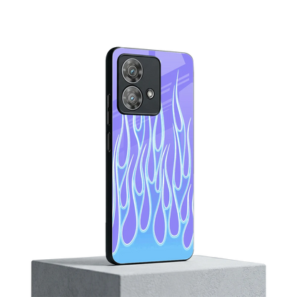Flames Blue motorola edge 40 neo 5g mobile cover | shockproof glass phone case