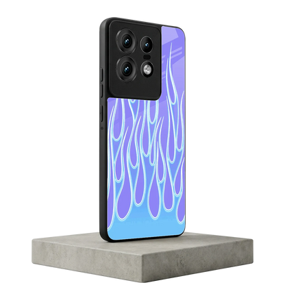 Flames Blue motorola edge 50 pro mobile cover | shockproof glass phone case