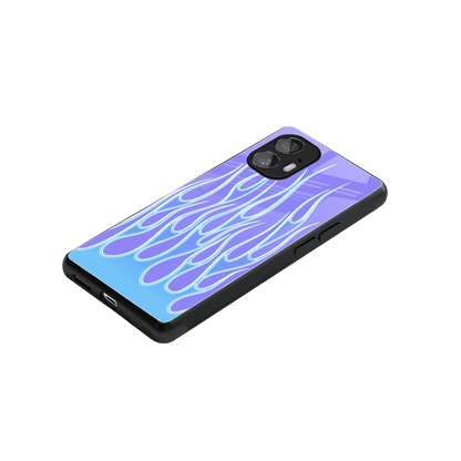 Flames Blue stylish phone case for nothing phone 2 | glossy glass and slim fit