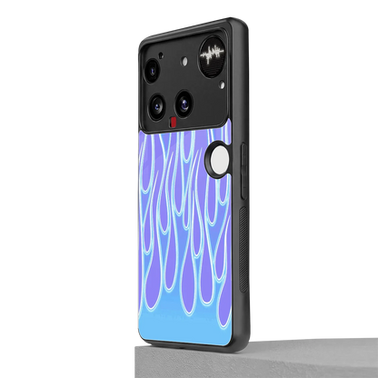 Flames Blue nothing phone 3 mobile cover | shockproof glass phone case