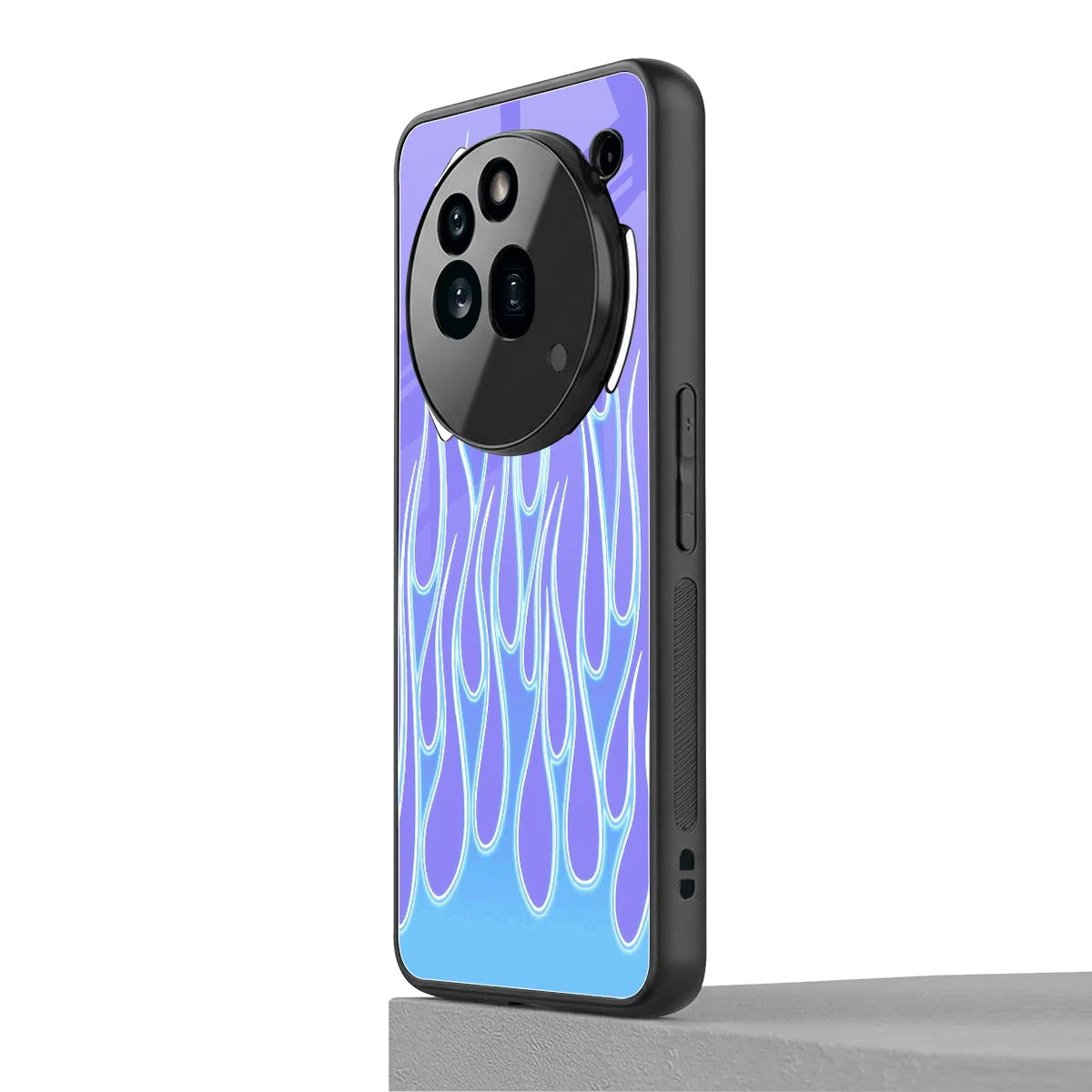 Flames Blue nothing phone 3a pro mobile cover | shockproof glass phone case