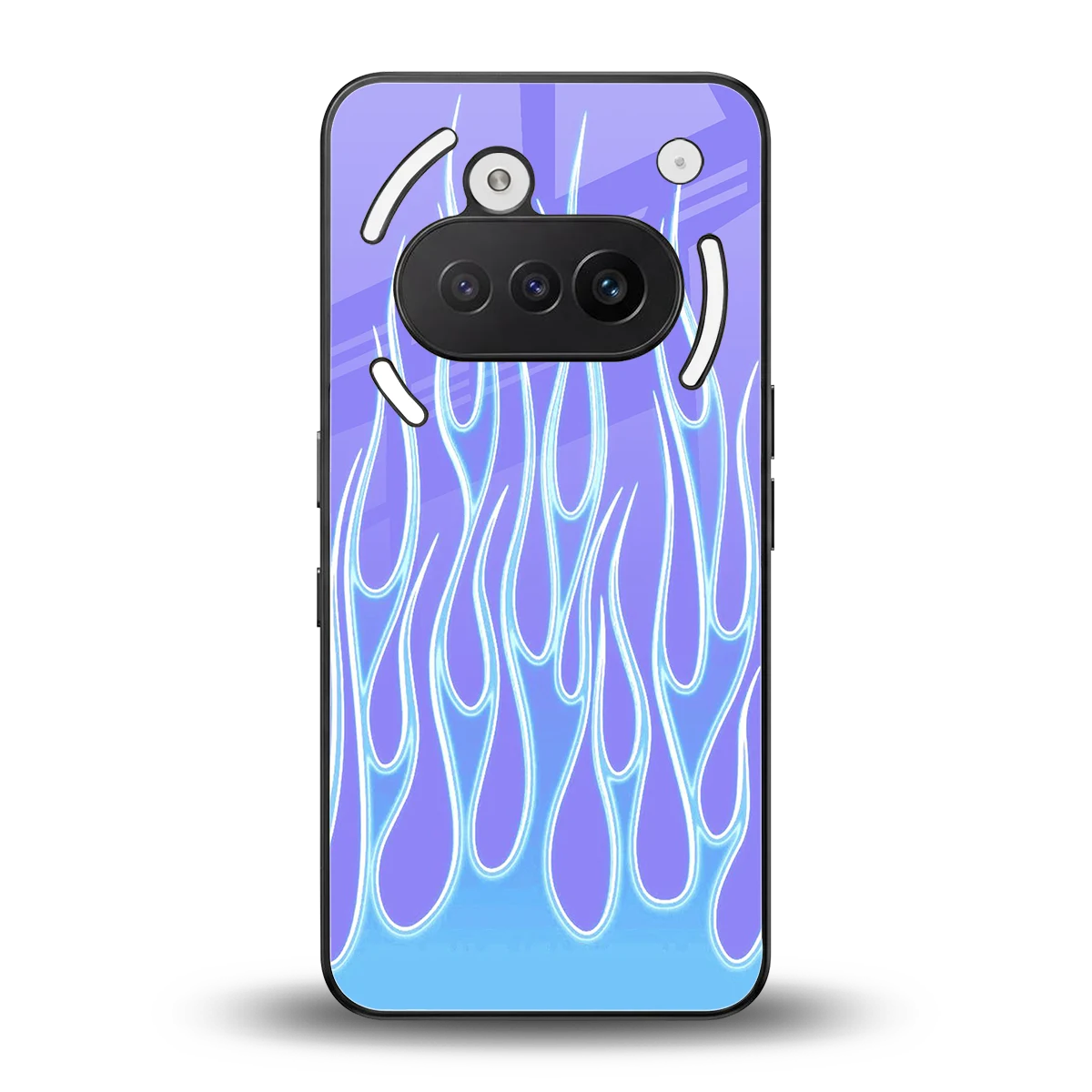 Flames Blue back phone cover | glass case for nothing phone 3a