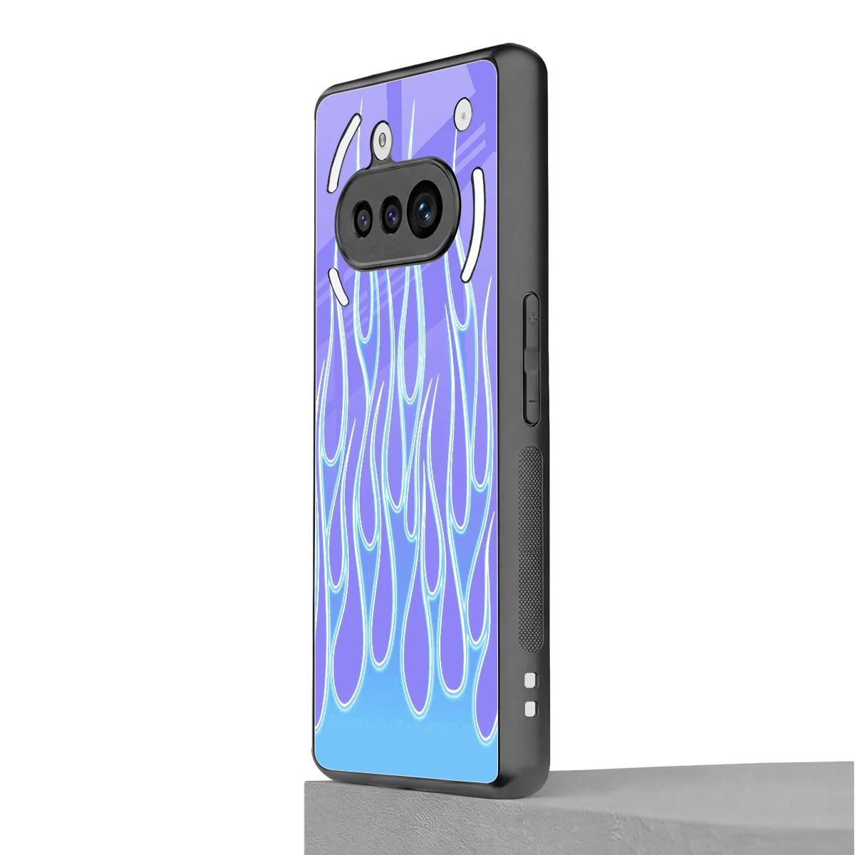 Flames Blue nothing phone 3a mobile cover | shockproof glass phone case