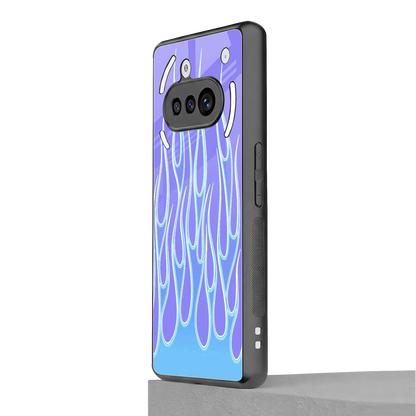 Flames Blue nothing phone 3a mobile cover | shockproof glass phone case