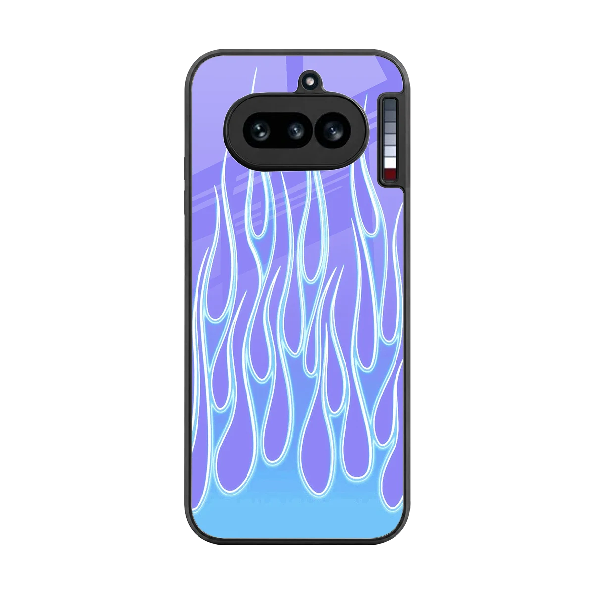 Flames Blue back phone cover | glass case for nothing phone 4a