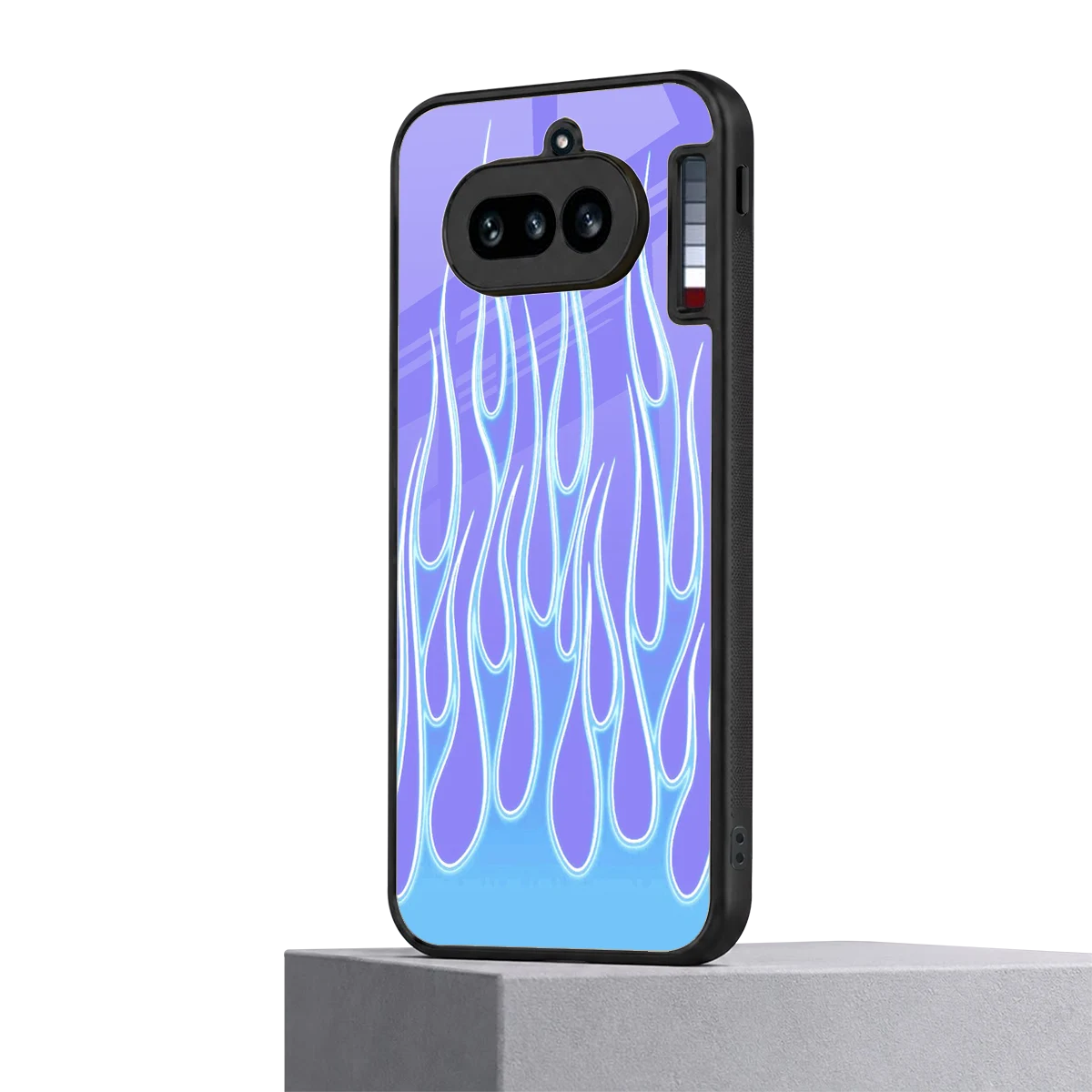 Flames Blue nothing phone 4a mobile cover | shockproof glass phone case