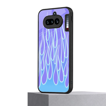 Flames Blue nothing phone 4a mobile cover | shockproof glass phone case