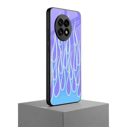 Flames Blue oneplus 13r mobile cover | shockproof glass phone case