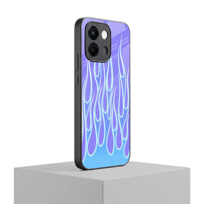 Flames Blue oneplus 13s mobile cover | shockproof glass phone case
