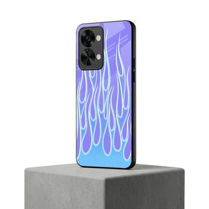 Flames Blue oneplus nord 2t mobile cover | shockproof glass phone case