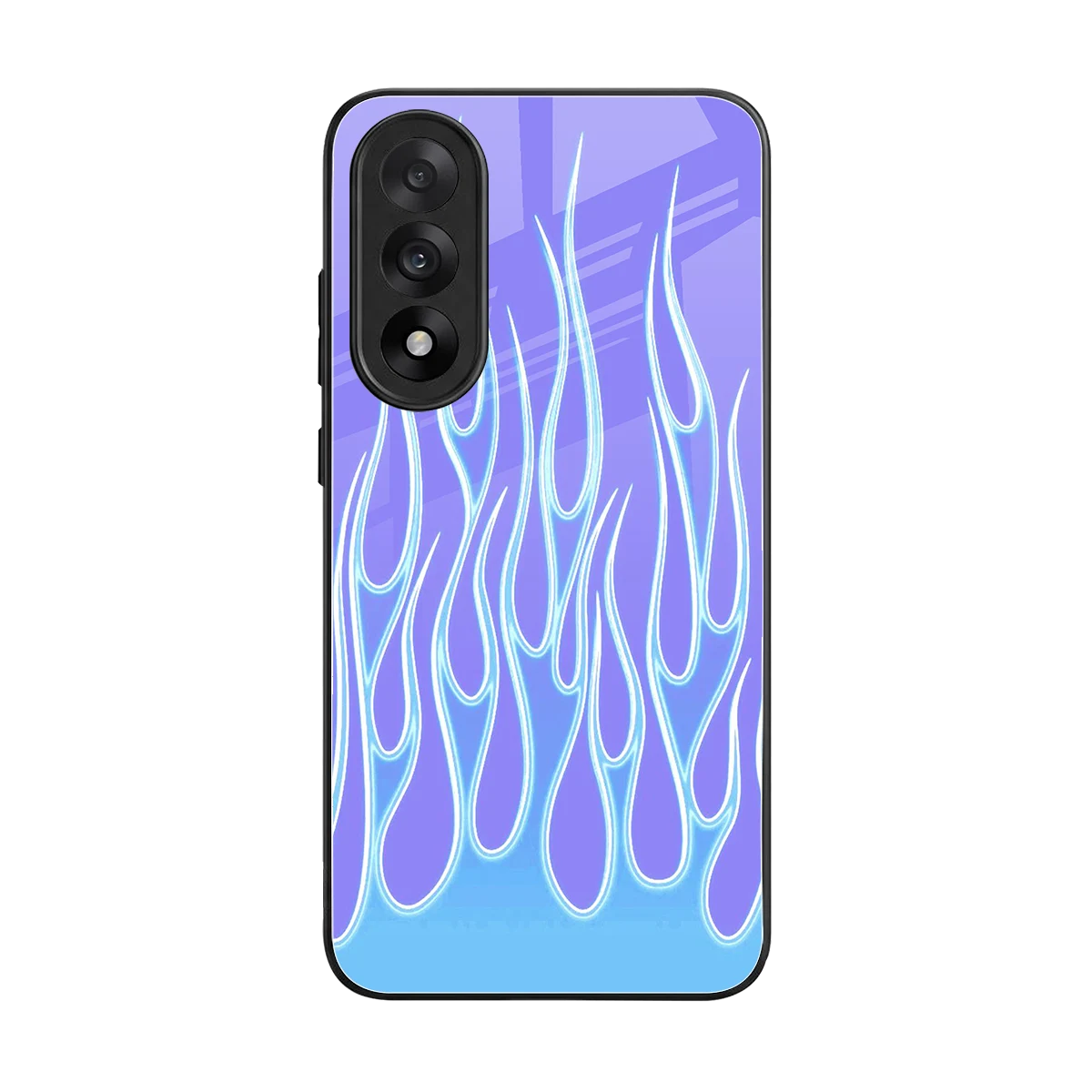Flames Blue back phone cover | glass case for oneplus nord 5