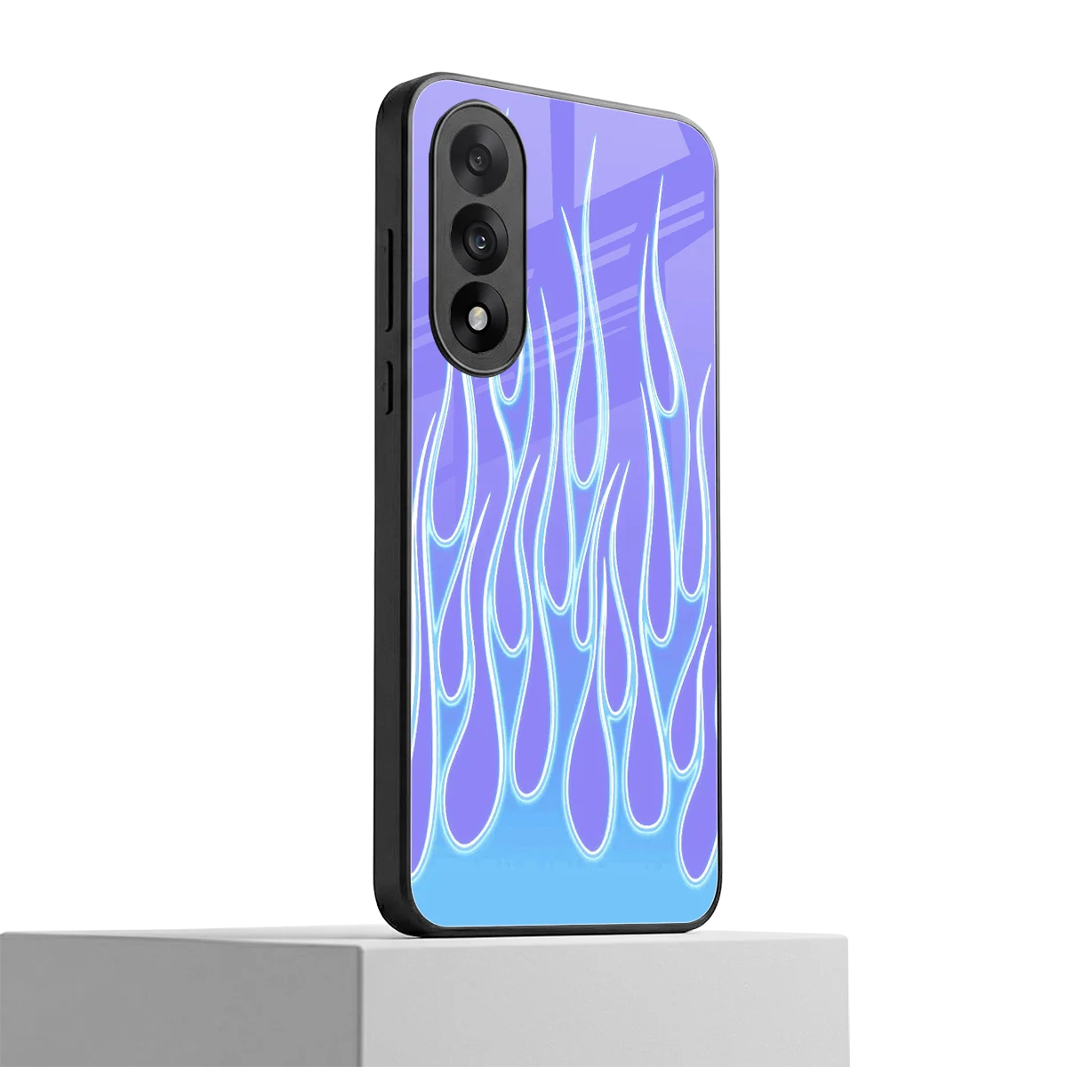 Flames Blue oneplus nord 5 mobile cover | shockproof glass phone case