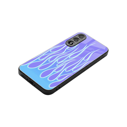 Flames Blue stylish phone case for oneplus nord 5 | glossy glass and slim fit