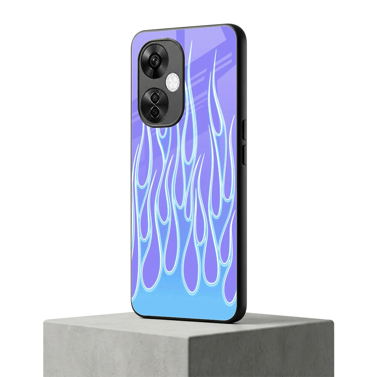 Flames Blue oneplus nord ce 3 lite mobile cover | shockproof glass phone case