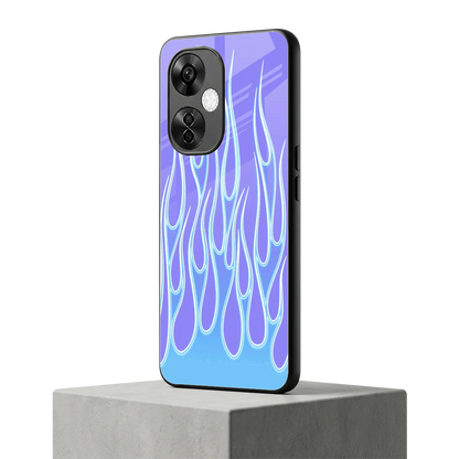 Flames Blue oneplus nord ce 3 lite mobile cover | shockproof glass phone case