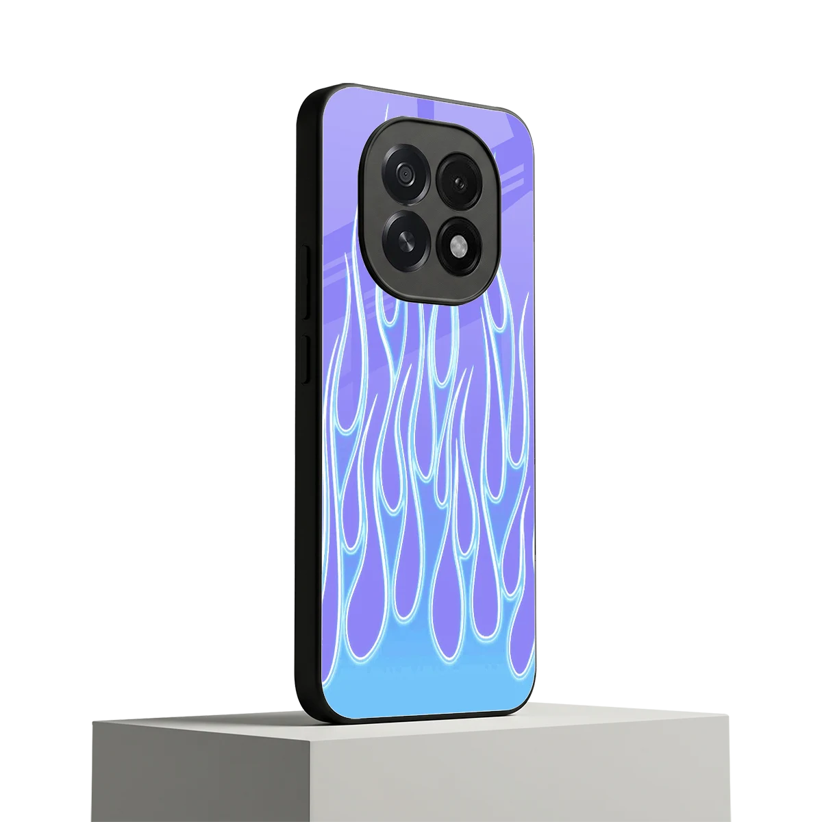 Flames Blue oppo f29 5g mobile cover | shockproof glass phone case