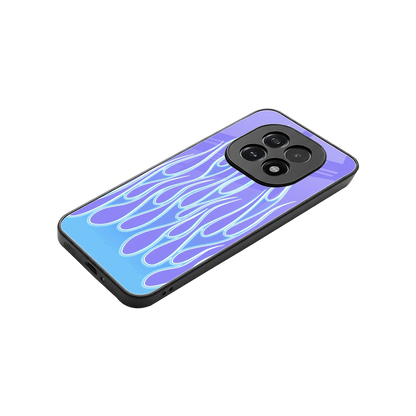 Flames Blue stylish phone case for oppo f29 5g | glossy glass and slim fit