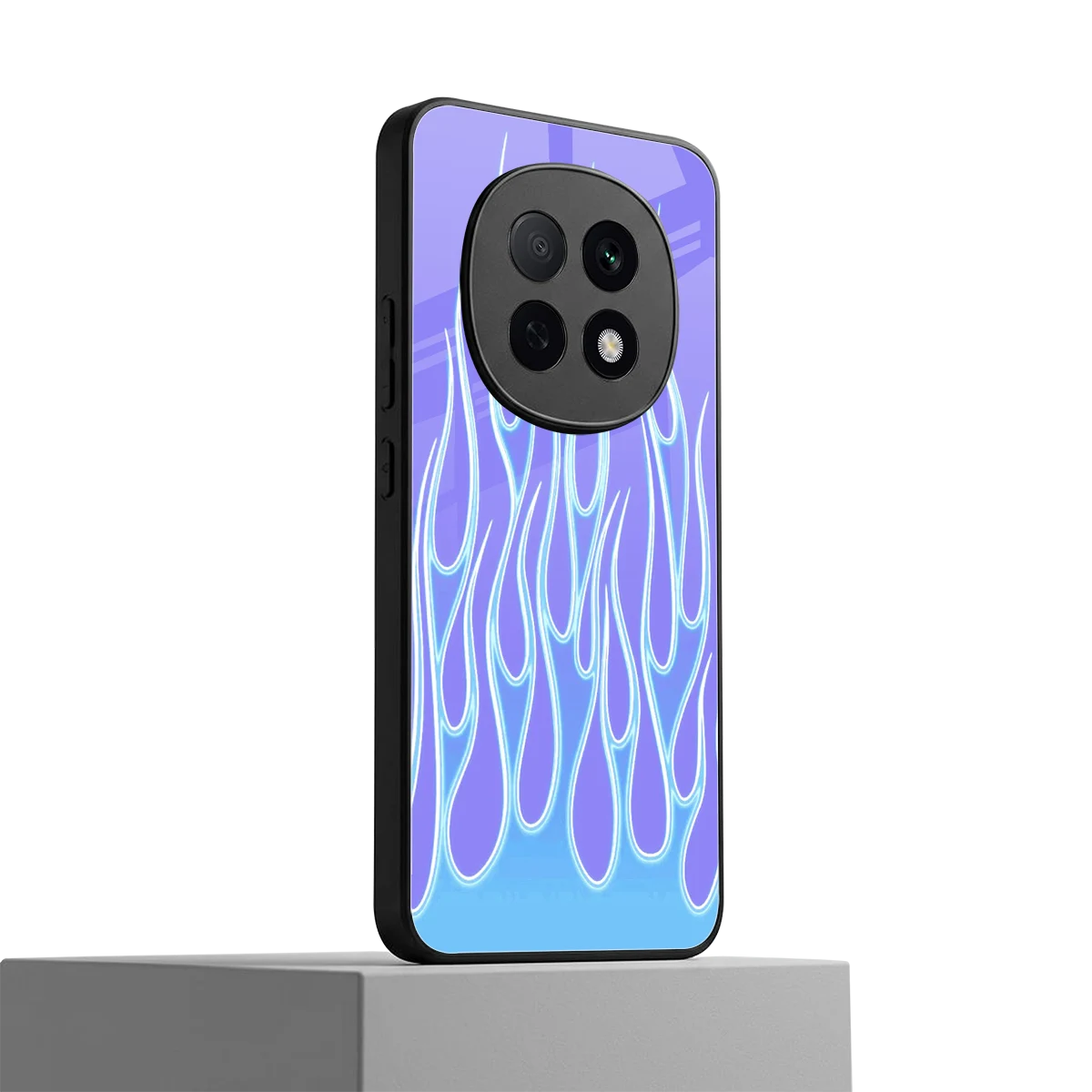 Flames Blue oppo f29 pro 5g mobile cover | shockproof glass phone case