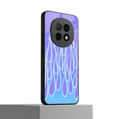 Flames Blue oppo f29 pro 5g mobile cover | shockproof glass phone case