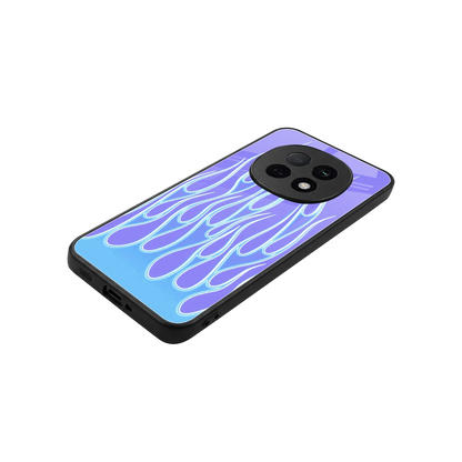 Flames Blue stylish phone case for oppo f29 pro 5g | glossy glass and slim fit