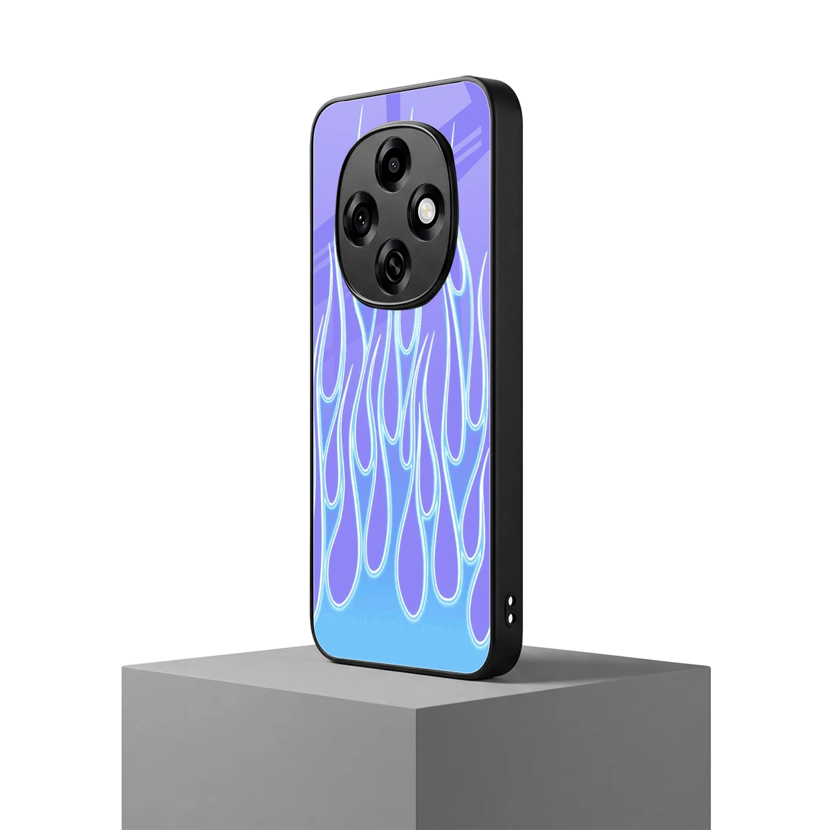 Flames Blue oppo f31 pro 5g mobile cover | shockproof glass phone case