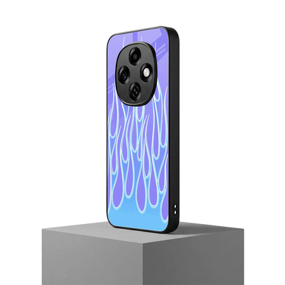 Flames Blue oppo f31 pro 5g mobile cover | shockproof glass phone case