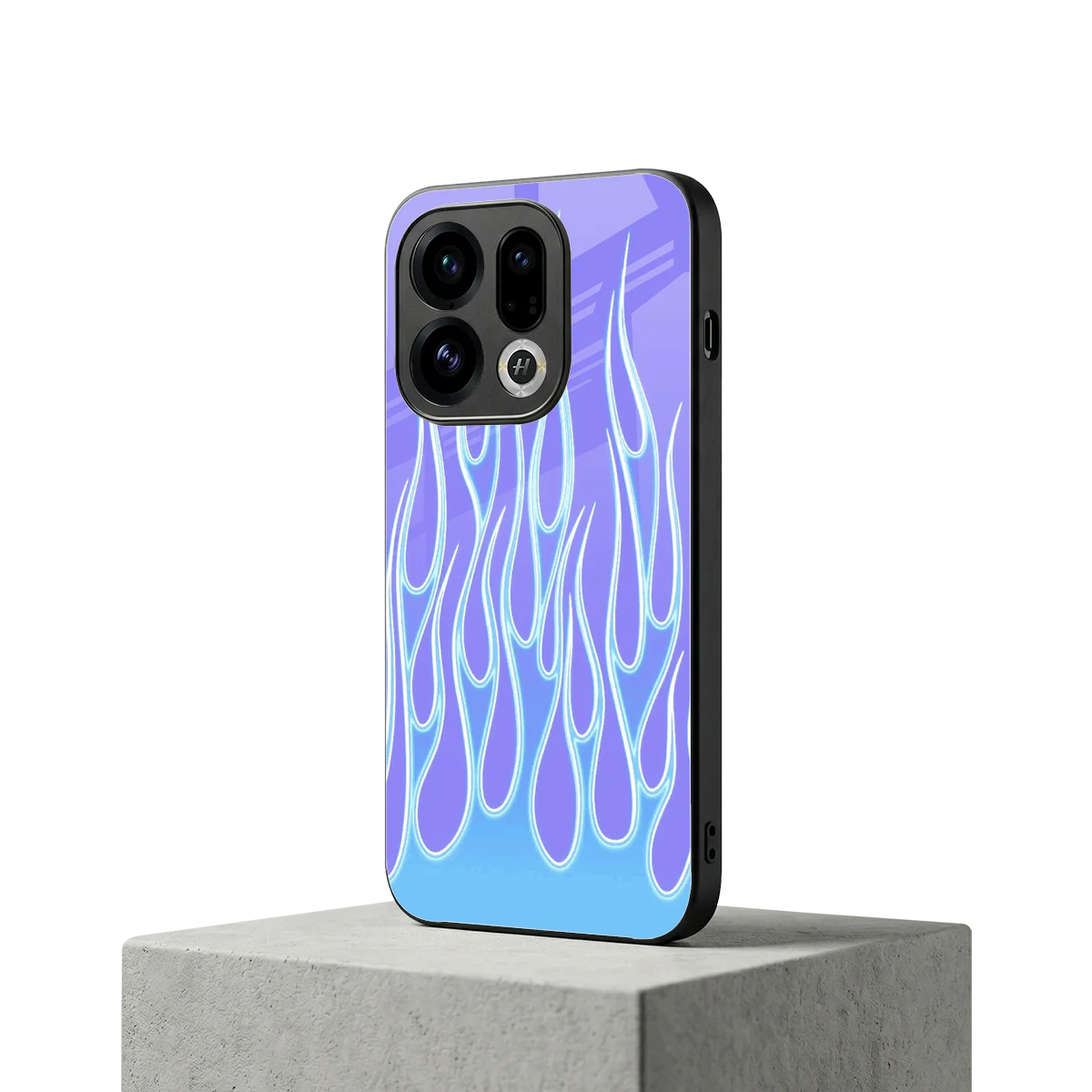 Flames Blue oppo find x9 mobile cover | shockproof glass phone case