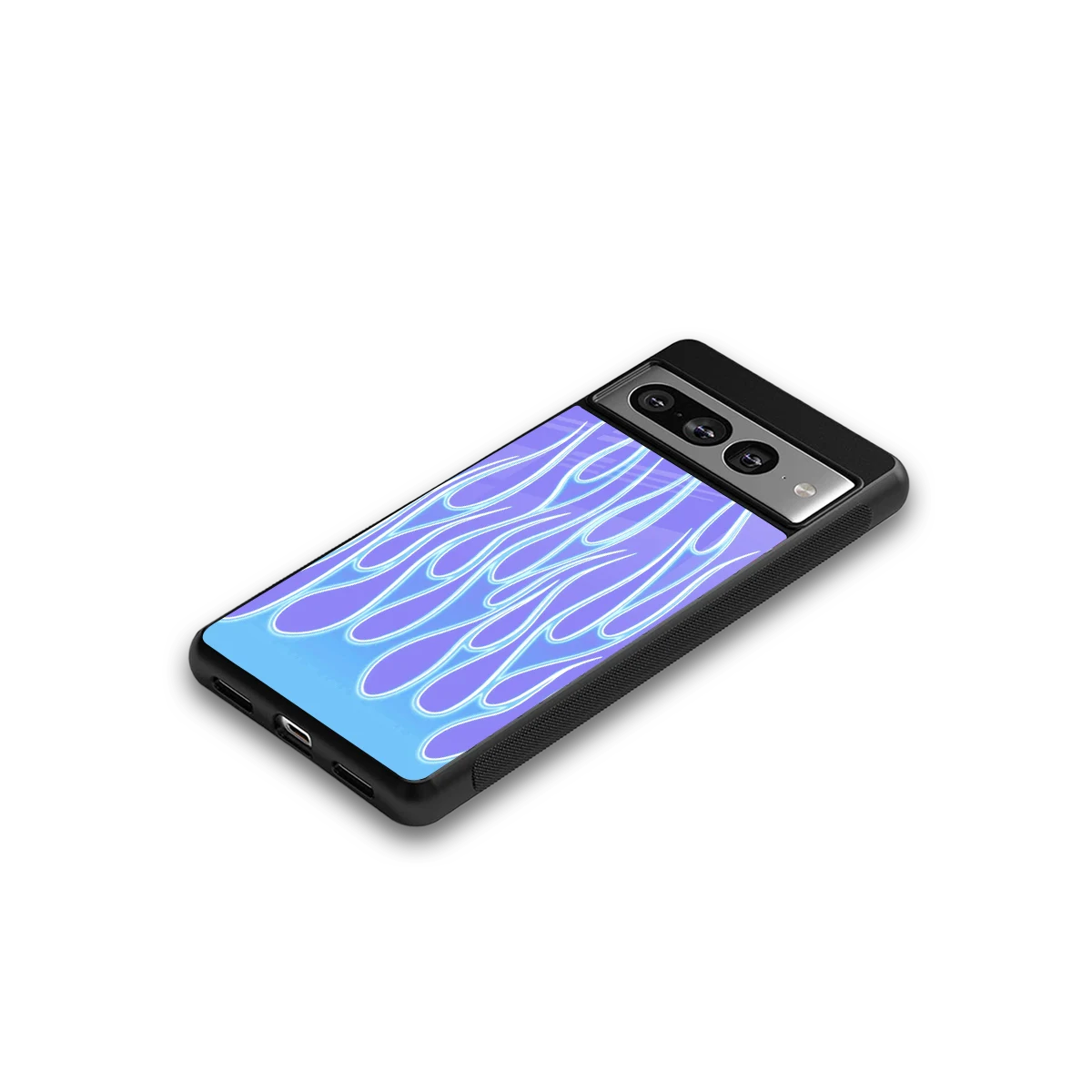 Flames Blue google pixel 7 pro mobile cover | shockproof glass phone case