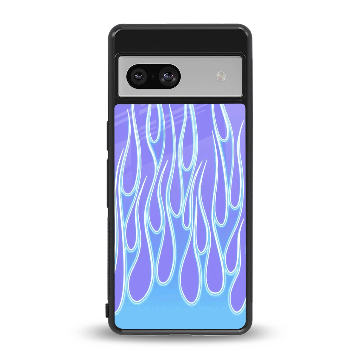 Flames Blue back phone cover | glass case for google pixel 7