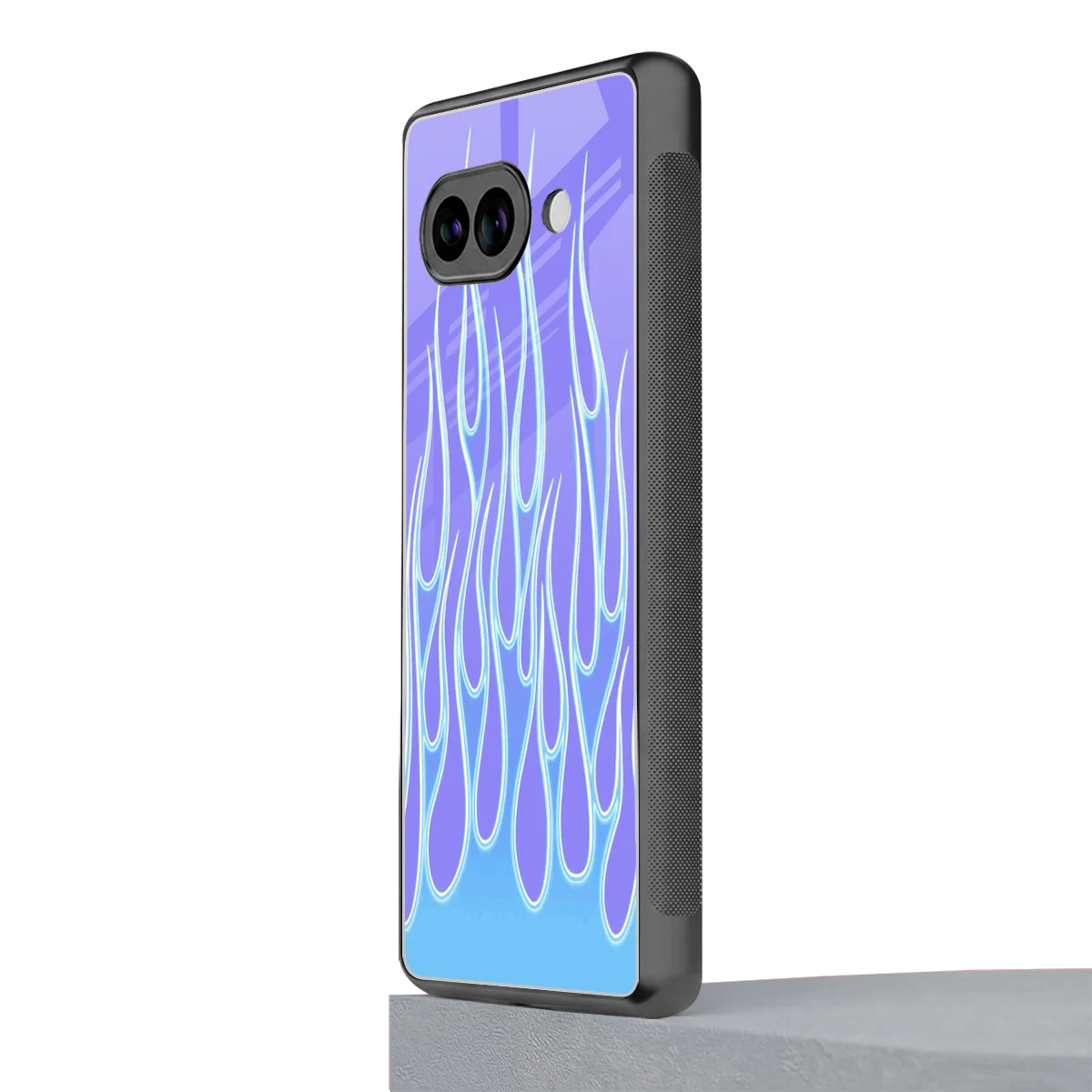 Flames Blue google pixel 10a mobile cover | shockproof glass phone case