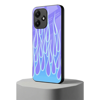 Flames Blue redmi 12 5g mobile cover | shockproof glass phone case